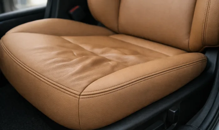 Before Wave and Bubble Repair on Driver Seat Cushion in Los Angeles