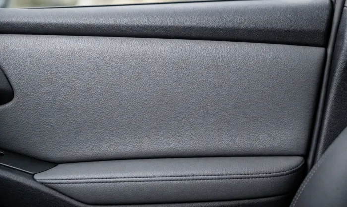 After Clean Cut Repair on Faux Leather Door Panel in Los Angeles