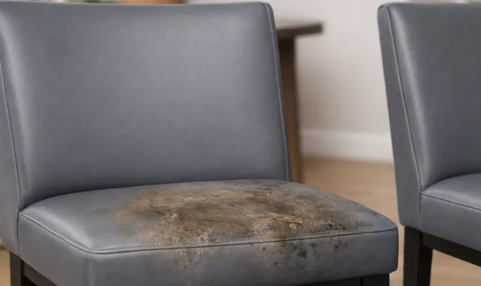 Before Full-Surface Cleaning of Vinyl Dining Chairs in Los Angeles