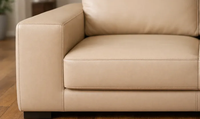 After Bubble Repair on a Sofa Arm and Seat Panel in Los Angeles