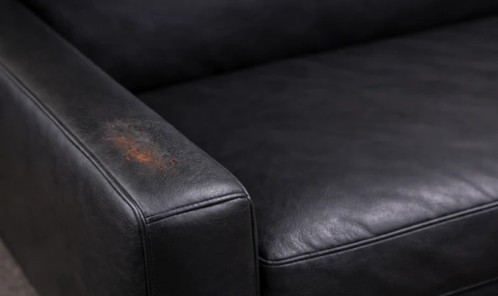 Before Repairing Burn Marks on Leather Furniture in Los Angeles